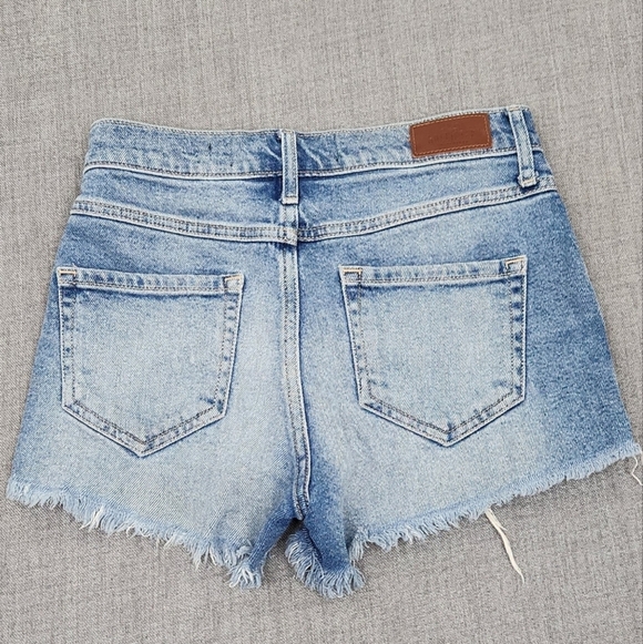 Hollister Light Wash Distressed High Rise Short Shorts Vintage Stretch Size1/25 - Picture 4 of 8